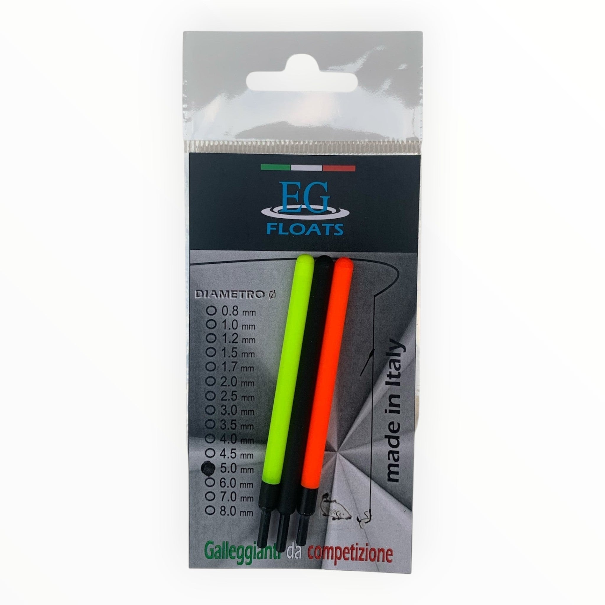 Antenne di ricambio EG Floats per galleggianti da pesca LaBoutiquedelGalleggiante, alta visibilità, made in Italy.